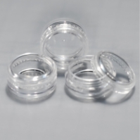 Clear Jars w/Clear Lids (3 gram, 100 jars + 100 labels) Cosmetic Sample Jars, makeup containers, makeup sample containers, cosmetic jars, cosmetic sample containers, makeup jars, wholesale cosmetic jars