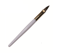 Lip Brush Deluxe- White Handle / Sleeved Tips (25 pieces/bag) Disposable Deluxe Lip Brush 
